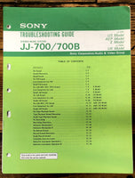 Sony JJ-700 -700B Stereo  Troubleshooting Manual *Original*