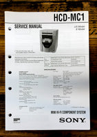 Sony HCD-MC1 Stereo  Service Manual *Original*