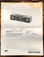 Sony ZX-7 Stereo  Service Manual *Original*