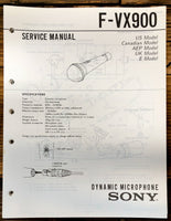 Sony F-VX900 Microphone  Service Manual *Original*