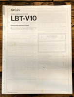 Sony LBT-V10 Stereo  Owner / User Manual *Original*