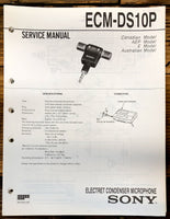 Sony ECM-DS10P Microphone  Service Manual *Original*