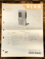 Sony M-9 M-9G Micro Cassette  Service Manual *Original*