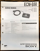 Sony ECM-S50 Microphone  Service Manual *Original*