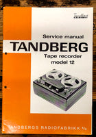 Tandberg Model 12 Reel to Reel Service Manual *Original* #2