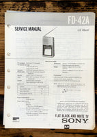 Sony FD-42A Watchman TV  Service Manual *Original*