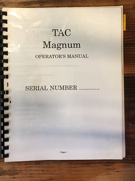 TAC Magnum Audio Mixing Console User / Owner Manual *Original*