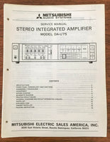 Mitsubishi DA-U75 Stereo Amplifier Service Manual *Original* #2