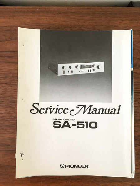 Pioneer SA-510 Amplifier Service Manual *Original*