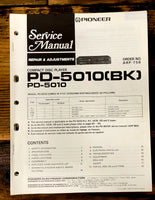 Pioneer PD-5010 CD Player  Service Manual *Original* #1