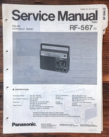 Panasonic RF-567 Radio  Service Manual *Original*