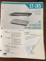Sony ST-JX5 Tuner Service Manual *Original*