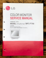 Goldstar CA-44 Flatron 78FT FT780 Color Monitor Service Manual *Original*