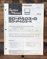 Pioneer SD-P403 G K Display  Service Manual *Original* #1
