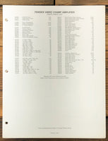 Fender Vibro Champ Amplifier Parts List & Schematic  *Original*