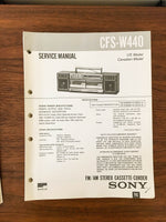 Sony CFS-W440 Boombox / Radio Service Manual *Original*