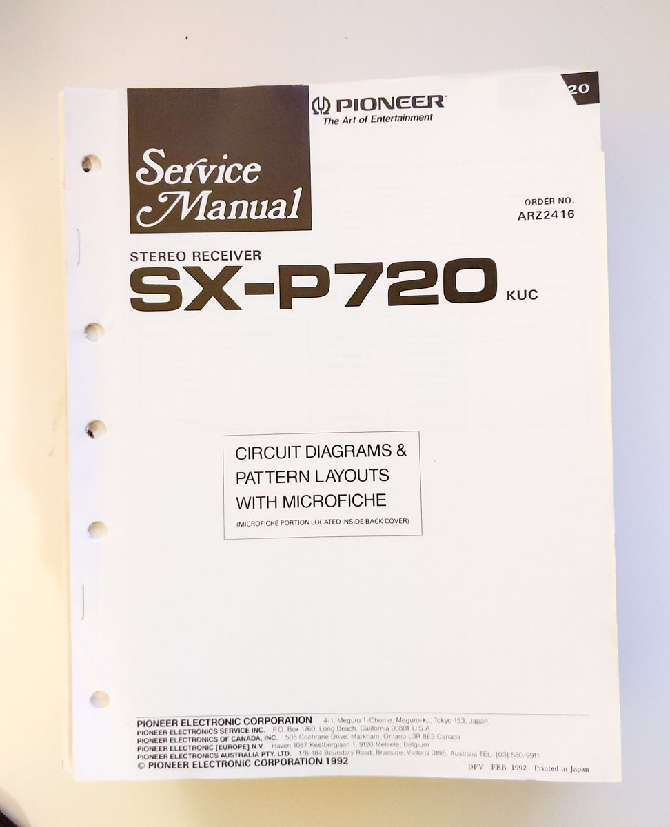 Pioneer SX-P720 Receiver Service Manual *Original*
