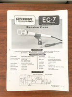Superscope / Marantz EC-7 Microphone Service Manual *Original*