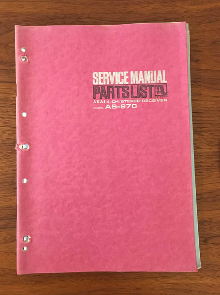 Akai AS-970 RECEIVER Service Manual *Original*