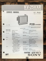 Sony KV-25VXR TV  Service Manual *Original*