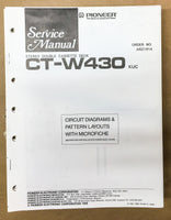 Pioneer CT-W430 Cassette Service Manual *Original*