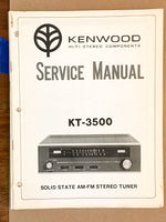 Kenwood KT-3500 Tuner  Service Manual *Original*
