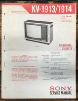 Sony KV-1913 KV-1914 TV  Service Manual *Original*