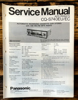 Panasonic CQ-S740EU EC Car Stereo  Service Manual *Original*