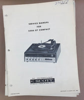 Scott 2506 2507 Stereo Console  Service Manual *Original*