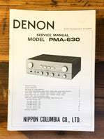 Denon PMA-630 Amplifier Service Manual *Original*