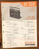 Sony CF-320 RADIO CASSETTE  Service Manual *Original*