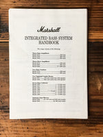 Marshall Integrated Bass System  Owners / User Manual *Original*
