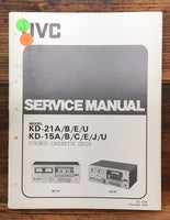 JVC KD-21 JVC KD-15 Cassette  Service Manual *Original*