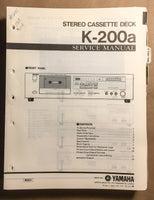 Yamaha K-200A K-200 A Cassette  Service Manual *Original*