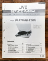 JVC QL-F320 QL-F320B Record Player / Turntable  Service Manual *Original*