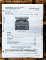 Magnavox / Philco / Sylvania MX1414 EC4014 EC2005 Stereo  Service Manual Orig