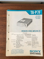 Sony TA-P7F Amplifier Service Manual *Original*