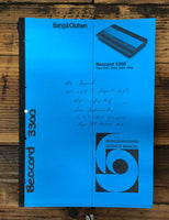 B&O Bang Olufsen Beocord 3300 Cassette  Service Manual *Original* #1