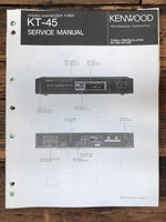 Kenwood KT-45 Tuner  Service Manual *Original*