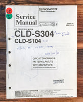 Pioneer CLD-S304 CLD-S104 CD CDV LD Player  Service Manual *Original*