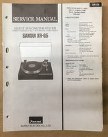 Sansui XR-Q5 Record Player / Turntable Service Manual *Original*