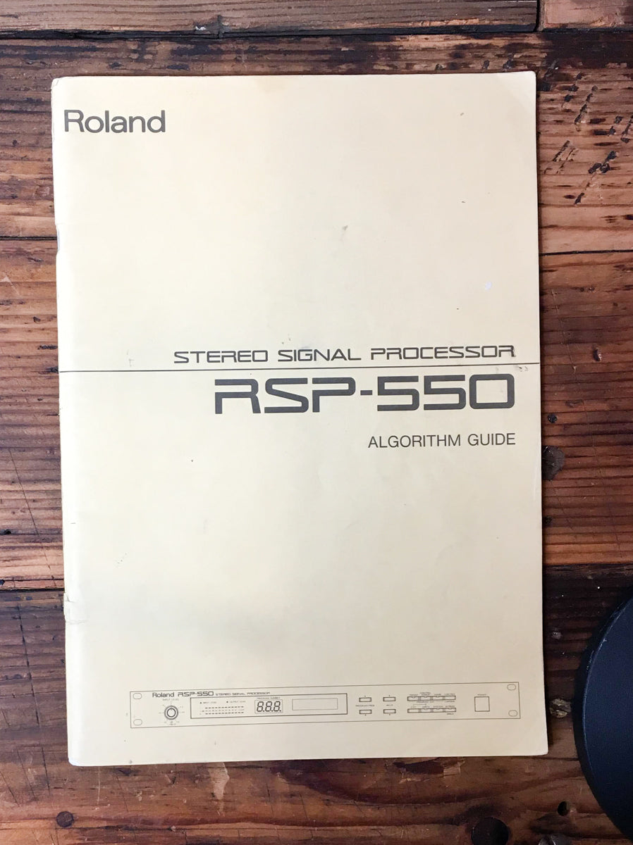 Roland RSP-550 Signal Processor Algorithm Guide Manual *Original*