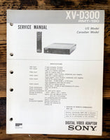 Sony XV-D300 Video Adaptor  Service Manual *Original*