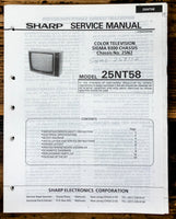 Sharp 25NT58 TV / Television Service Manual *Original*