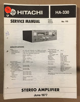 Hitachi HA-330 Amplifier  Service Manual *Original*