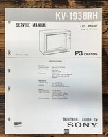 Sony KV-1938RH TV  Service Manual *Original*