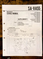 Sony SA-VA55 Speaker Supp. Service Manual *Original*