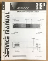 Kenwood GE-52 GE-521 Equalizer  Service Manual Circuit Desc. *Original*