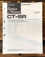 Pioneer CT-8R Cassette Add. Service Manual *Original* #1