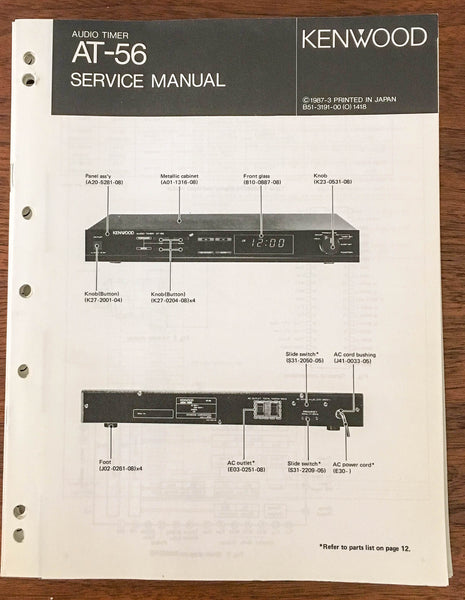 Kenwood AT-56 TIMER Service Manual *Original*